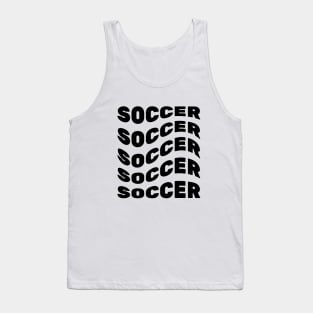 Soccer, Funny, Word Repeat Tank Top